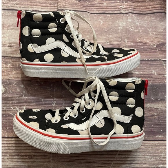 Vans Other - Black & Red Vans Off the Wall High Tops Minnie Mouse Girl Shoes, Size Youth 3